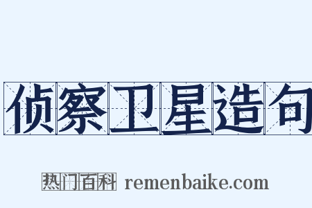 侦察卫星造句是什么意思的图片